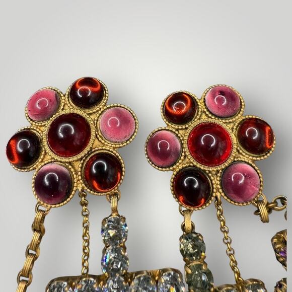 Rare Vintage Christian Lacroix Paris Statement Clip-On Earrings AS IS - Picture 10 of 16